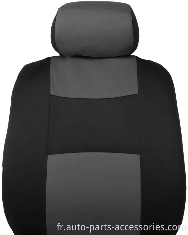Couvercle de siège de paire de tissu plat ajusté, (noir) (s'adapter à la plupart des voitures, camions, SUV ou fourgon)